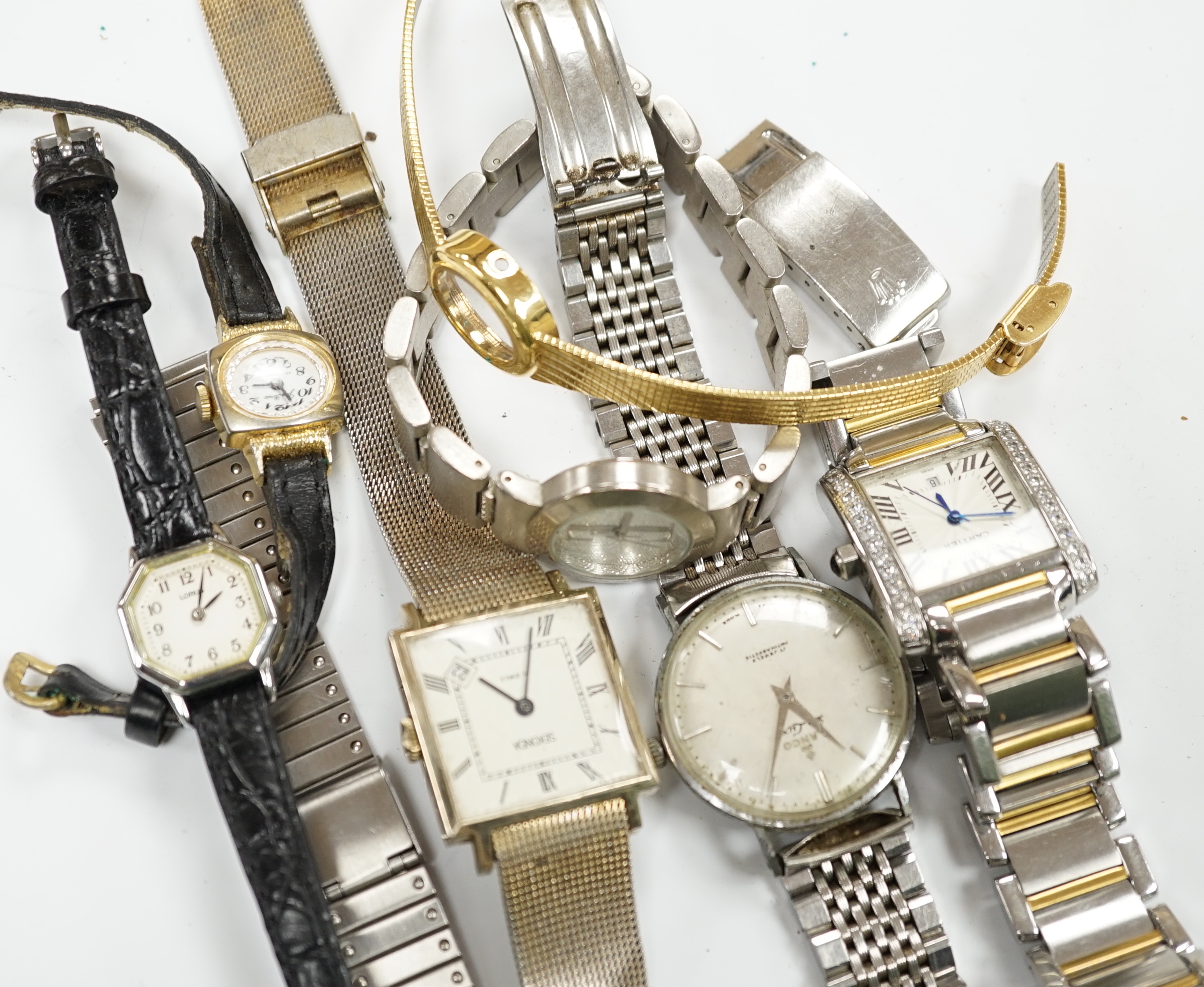 A large quantity of assorted mainly modern wrist watches, wrist and pocket movements, straps, bracelets, etc.